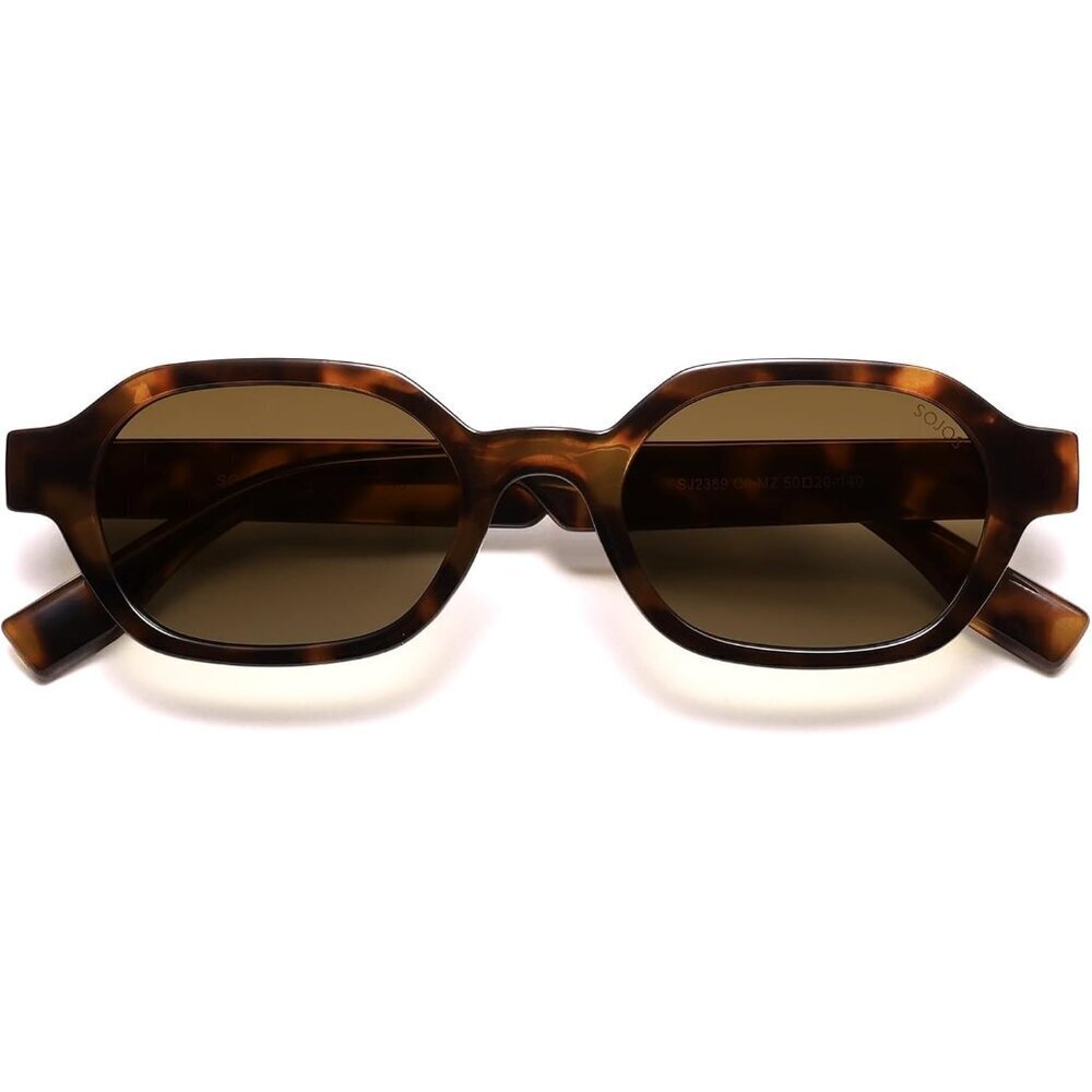 Retro Hexagon Sunglasses UV400 Polarized Frame Men Women Trendy Shades